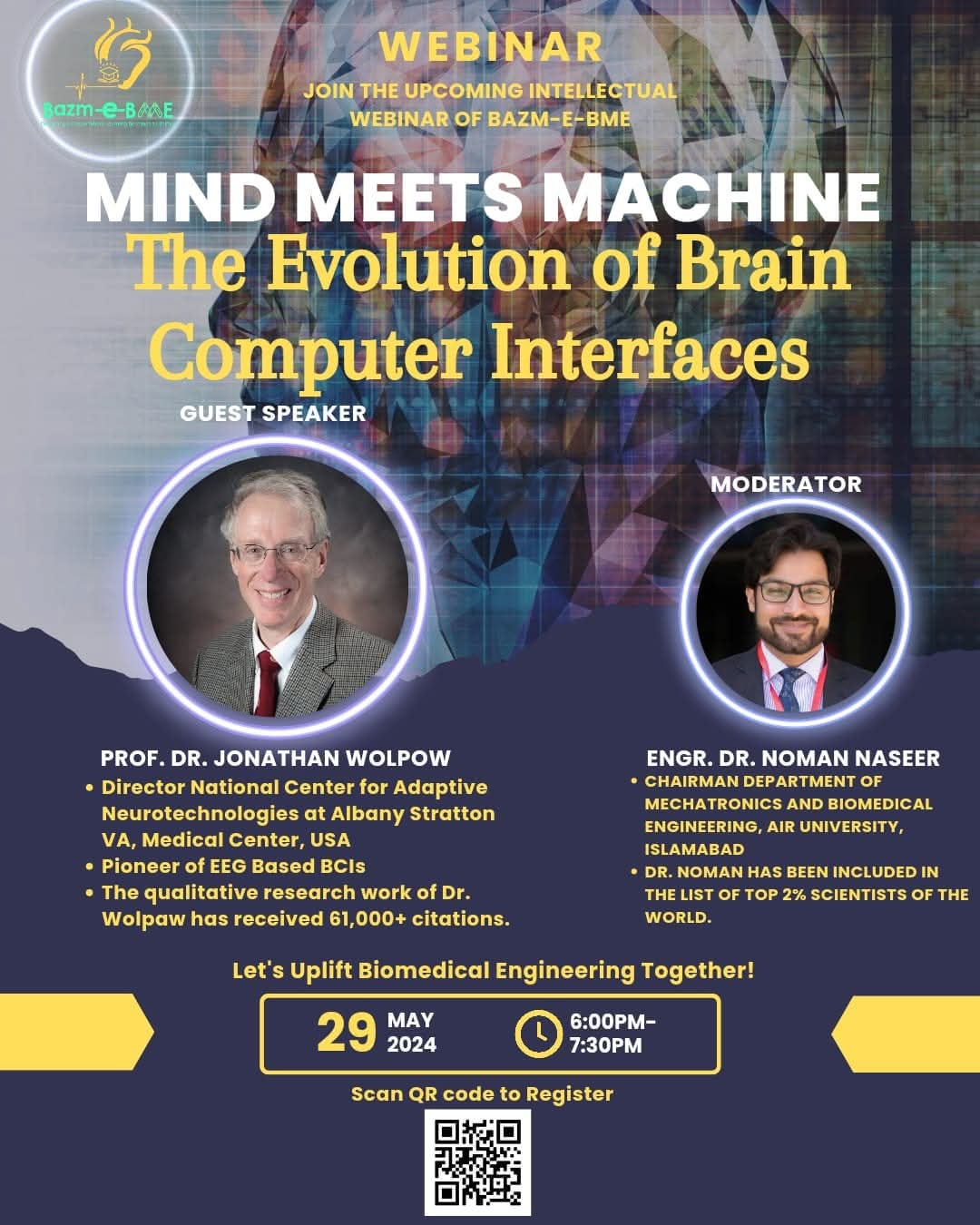 Webinar on The Evolution of Brain Computer Interfaces(MINDS MEET MACHINES)